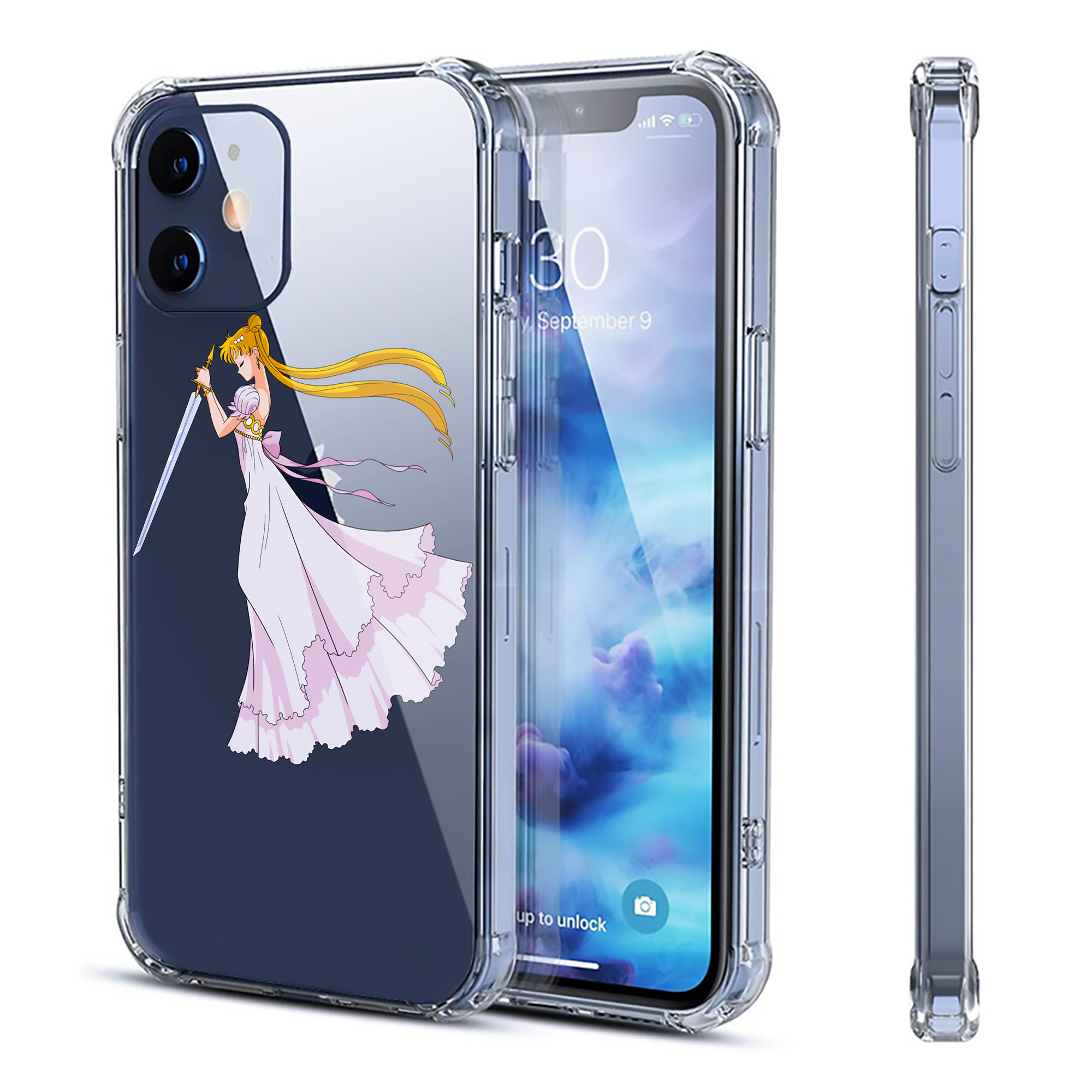 （画像用） 美少女戦士セーラームーン 愛野 美奈子 あいの みなこ Sailor Moon Aino Minako 【iPhone 12シリーズ対応】透明スマホケース（クリアソフトケース）